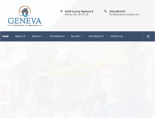Tablet Screenshot of genevaconcrete.com
